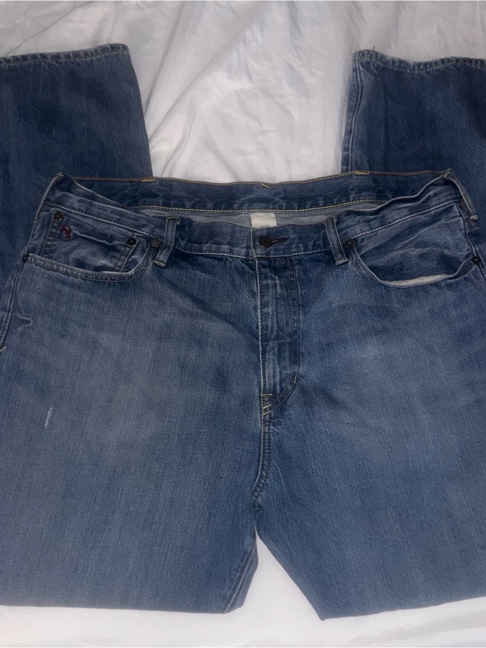 Ralph Lauren Men's Faded Blue Relaxed Jeans